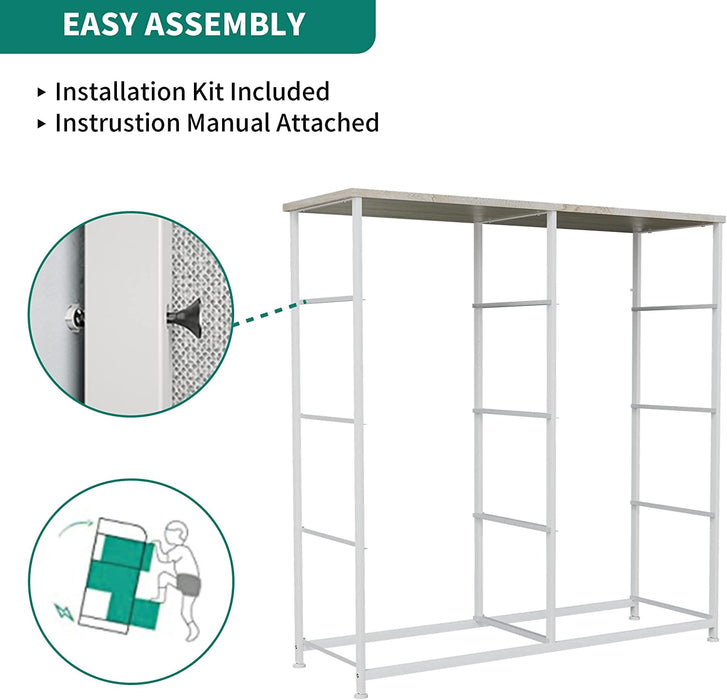 Light Grey Tall Dresser with 8 Fabric Drawers