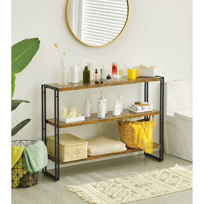 Rustic 3-Tier Bookcase for Home and Office