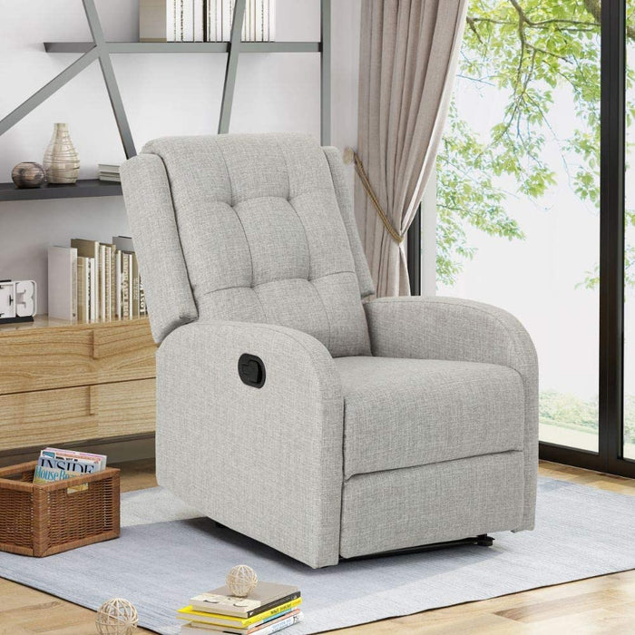 Smith Traditional Recliner, Beige + Black