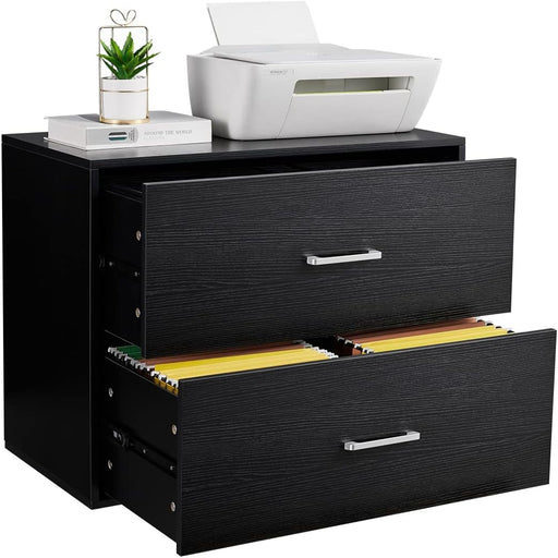 Black Wood File Cabinet for Home Office