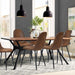 Rustic Brown Metal Dining Chairs