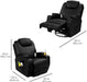 Black Executive Electric Glider Massage Recliner