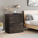 Modern 4-Drawer Dresser in Dark Brown