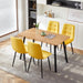 Modern 5-Piece Dining Table Set for 4, Yellow