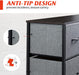 Dark Grey 11-Drawer Fabric Storage Tower