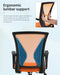 Ergonomic Orange Mesh Office Chair with Armrests