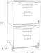 Mobile Two-Drawer File Cabinet with Lock, White