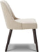 Set of 2 Flax Beige Fabric Dining Chairs