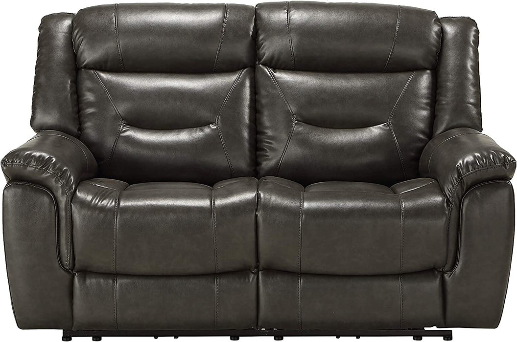 Imogen Power Motion Gray Leather-Aire Loveseat