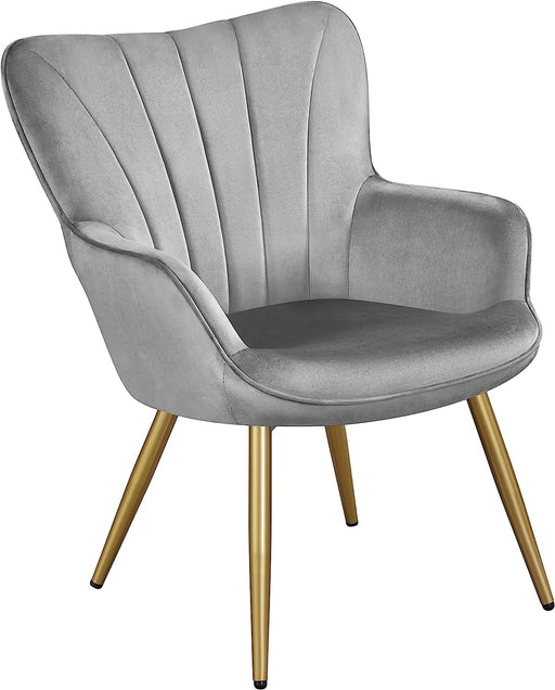 Modern Wingback Chair with Metal Legs, Cozy & Soft