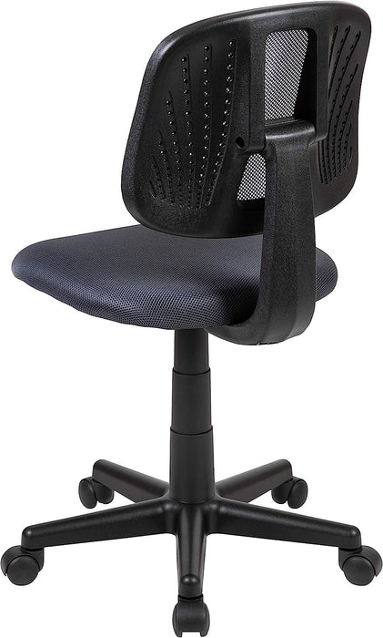 Gray Mesh Swivel Office Chair with Pivot Back