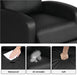 Leather Recliner Sofa Modern Chaise Couch Black