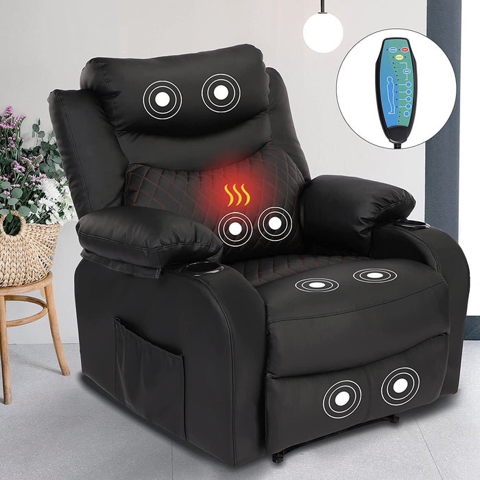 Black Wall Hugger Manual Reclining Chair