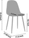 Mid Century Metal Leg Side Chair, Set of 4, Brown