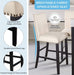 5-Piece Faux Marble Top Counter Height Dining Table Set,