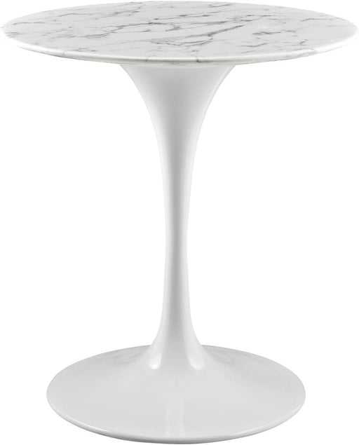 Modway EEI-1128-WHI Mid-Century Modern Marble Dining Table
