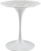 Modway EEI-1128-WHI Mid-Century Modern Marble Dining Table