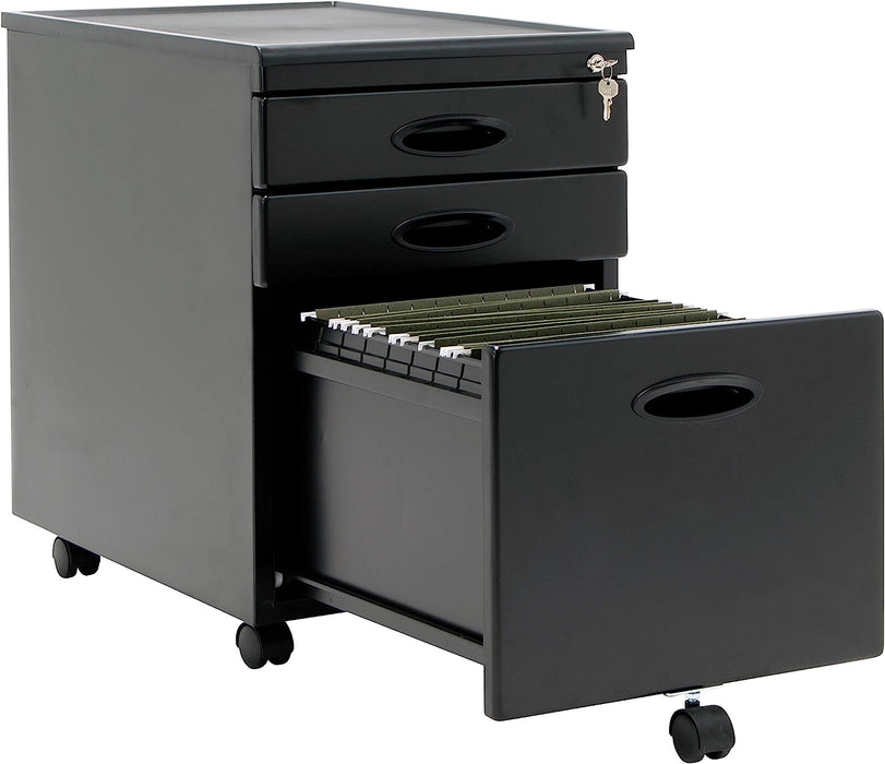 Mobile File Cabinet with 3 Lock Drawers