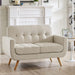 Elena Beige Accent Armchair for Living Room