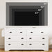 White 8-Drawer Dresser with Charging Port