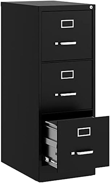 Commercial Grade Black Metal File Cabinet - Assembled