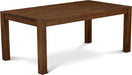 Wooden Rectangular Dining Table, Antique Walnut Finish