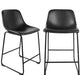 Faux Leather Counter Height Stools Island Chairs Set of 2