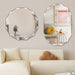 24" X 24"Beveled Edge Frameless Wall Mount Mirror, Irregular Shaped, Unique Vanity Mirror, Frameless Wall Mirror for Bathroom, Living Room, Bedroom, Entryway