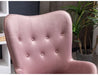 Contemporary Mauve Velvet Accent Chair with Tufted Back