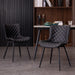 Modern Dining Chairs Black PU Upholstered