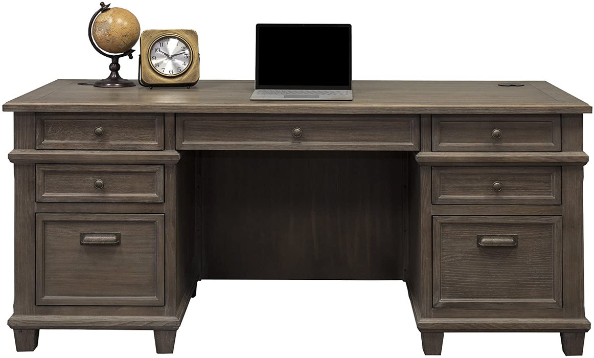 Double Pad Desk, 68", Weathered Dove