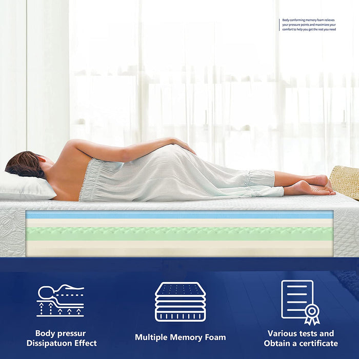 White Plush Full Memory Foam Mattress