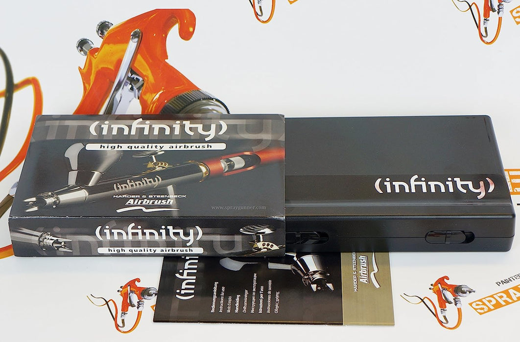 Harder & Steenbeck Airbrush Kit - Infinity Solo I German-Engineered Dual  Action Airbrush Painting Set with Gravity Feed I 0.15mm Self-Centering  Nozzle