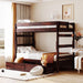 Twin House Bunk Bed, Guardrail, Ladder, Gray