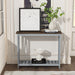 Grey Farmhouse Console Table with Shelf for Entryway