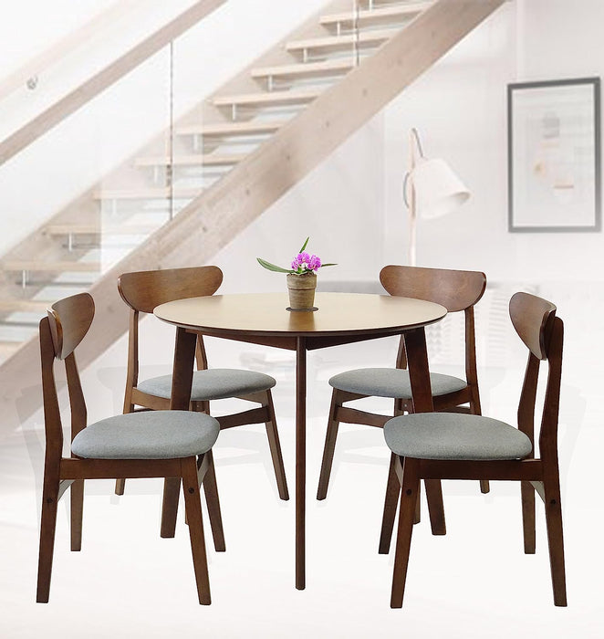 Solid Wood round Table and Side Chairs Set