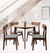 Solid Wood round Table and Side Chairs Set