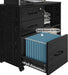 Mobile File Cabinet with Open Storage Shelf