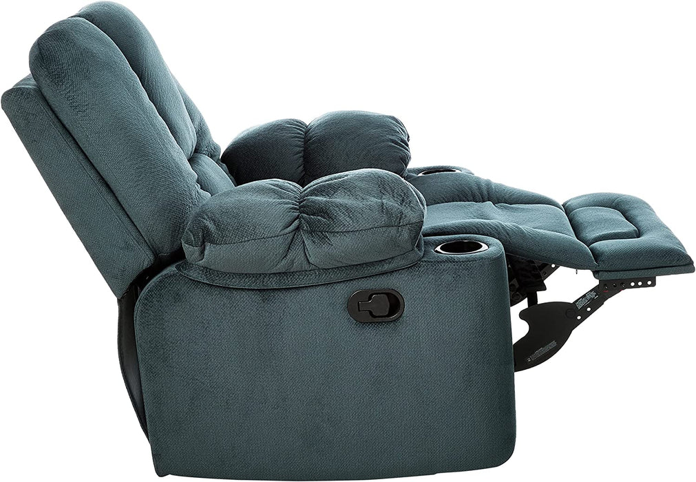 Christopher Knight Home Gannon Fabric Gliding Recliner, Steel