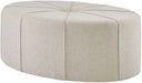 Cream Ferris Coffee Table Ottoman with Button Tufting