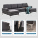 Modern U-Shaped Sectional Sofa with Chaise