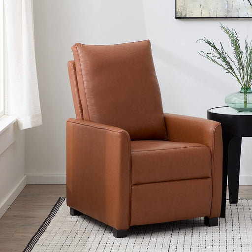 Small faux leather online recliner