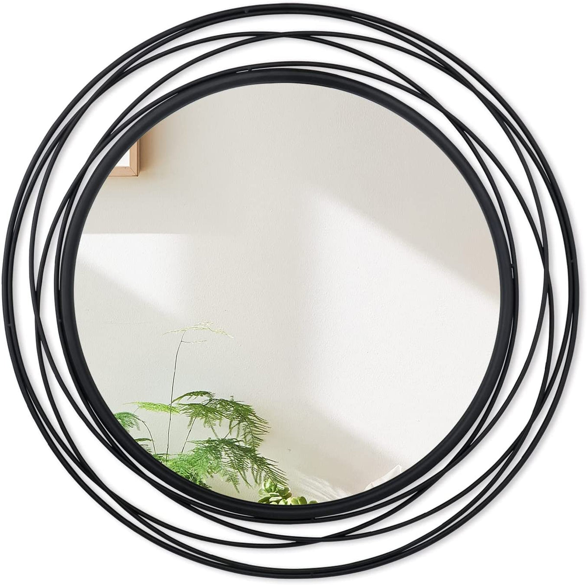 36 Black Circle Mirror for Modern Wall Decor