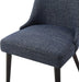Mid-Century Modern Dark Blue Fabric Accent Chair, Set of 2