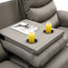 Grey PU Leather Motion Sofa Set with Console