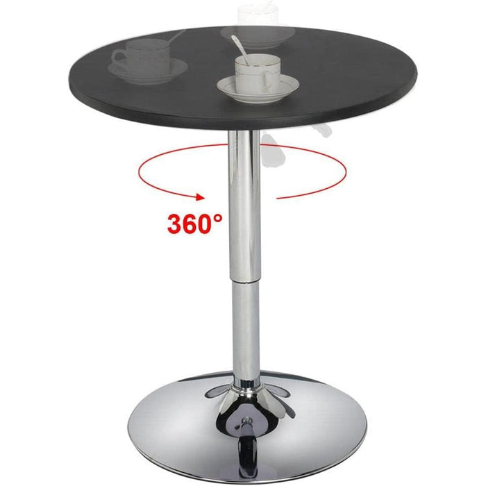 Black Adjustable MDF Top Bar Table
