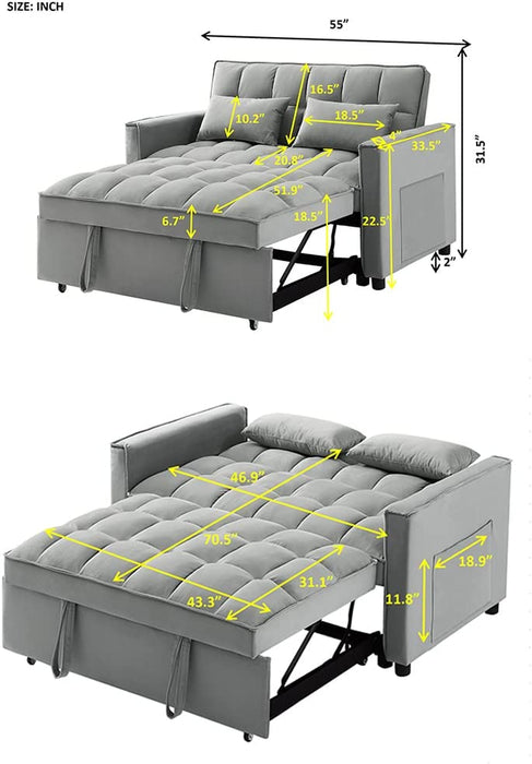 Adjustable Backrest Sofa Bed for Modern Living