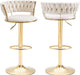 Velvet Swivel Barstools, Set of 2