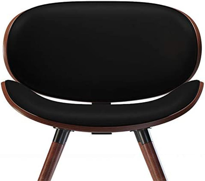 Mid Century Modern Upholstered Dining Chair (Black)