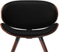 Mid Century Modern Upholstered Dining Chair (Black)